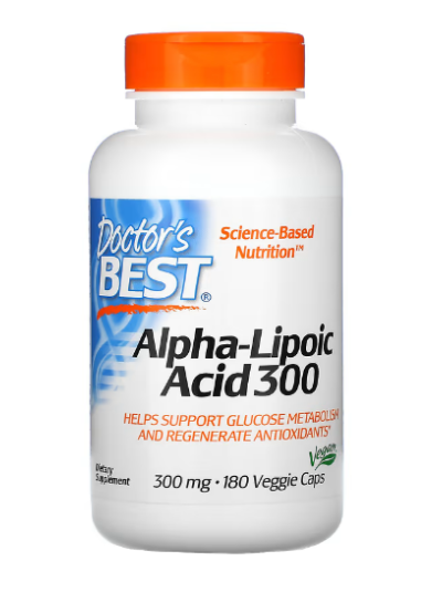 Doctor's Best, Alpha-Lipoic Acid, 300 mg, 180 Vegetable Capsules