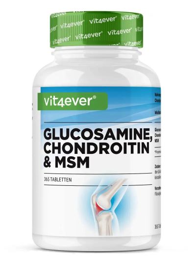 Vit4ever Glucosamine, Chondroitin & MSM, 365 Tablets
