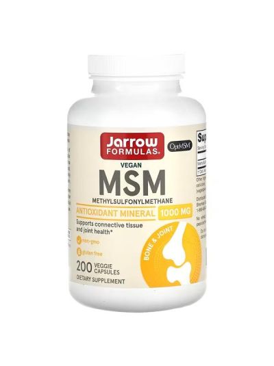Jarrow Formulas MSM, 1,000 mg, 200 Veggie Caps
