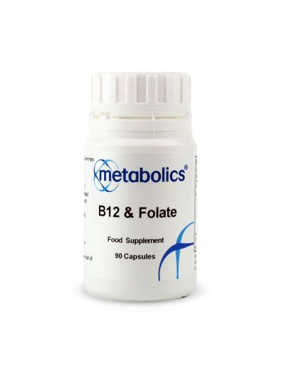 Metabolics Vitamin B12 1000 mcg and Folate 1000 mcg 90 capsules