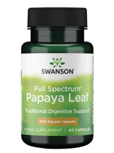 SWANSON PREMIUM - FULL SPECTRUM PAPAYA LEAF 60 CAPSULES