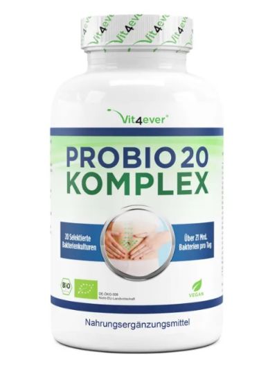 Vit4ever Probio 20 complex - culture complex with 20 bacterial strains + inulin - 180 capsules