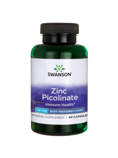 SWANSON ZINC PICOLINATE (BODY PREFERRED FORM) 60 CAPSULES 22 MG