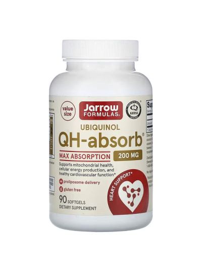 Jarrow Formulas Ubiquinol, QH-Absorb, 200 mg, 90 Softgels