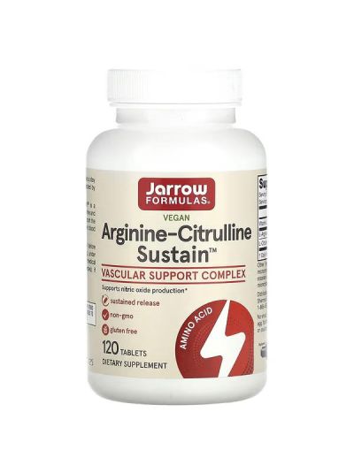 Jarrow Formulas Arginine-Citrulline Sustain, 120 Tablets