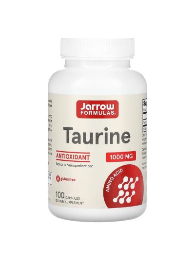 Jarrow Formulas TAURINE DOUBLE STRENGTH 1000 MG 100 VEGETARIAN CAPSULES