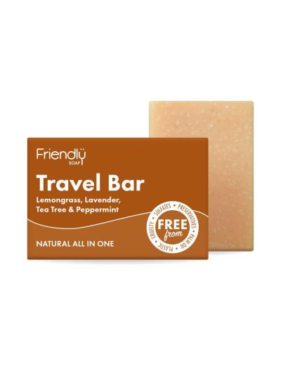 Friendly Soap Travel Soap, For Hair and Skin, 100% Pure, 1 x 95 g