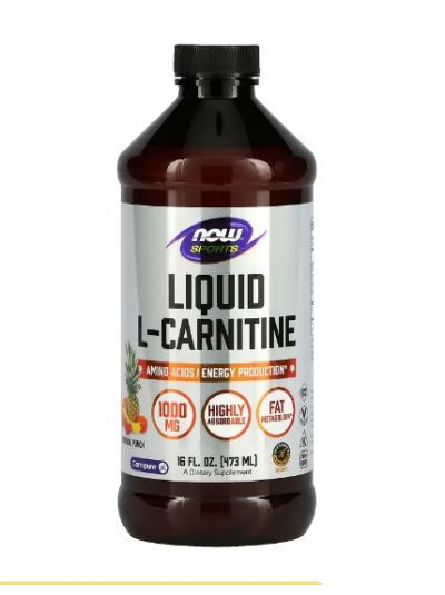 NOW FOODS SPORTS L-CARNITINE LIQUID TROPICAL PUNCH, 1,000MG, 473ML