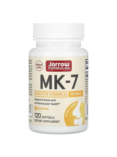 Jarrow Formulas MK-7, Vitamin K2 as MK-7, 90 mcg, 120 Softgels