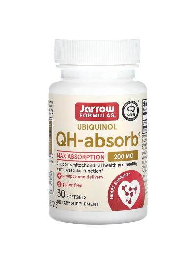JARROW FORMULAS UBIQUINOL QH-ABSORB, 200 MG, 30 SOFTGELKAPSELN