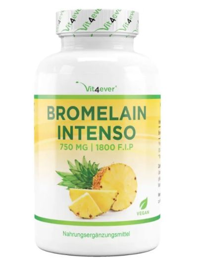 Vit4ever Bromelain Intenso - 750 mg (1800 FIP) - 120 Capsules