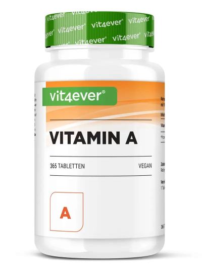 Vit4ever Vitamin A - 10,000 IU (3000 mcg) - Retinyl Acetate 365 Tablets