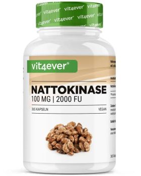 Vit4ever Nattokinase - 2000 FU - 365 Kapseln with 100 mg each