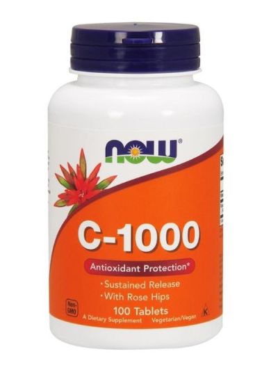 NOW FOODS C-1000 SLOW RELEASE, WITH ROSEHIP 100 TABLETS