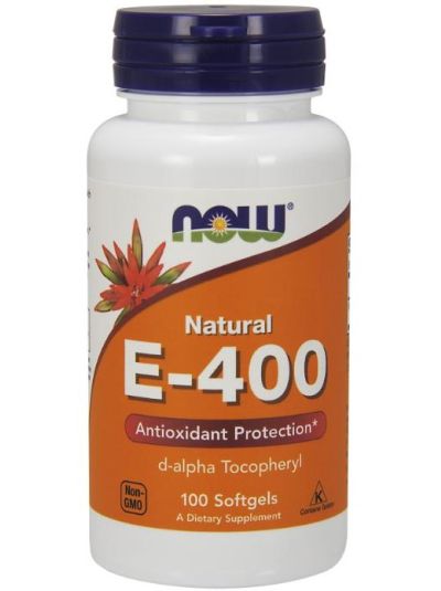 Now Foods Natural E-400, 100 Softgels