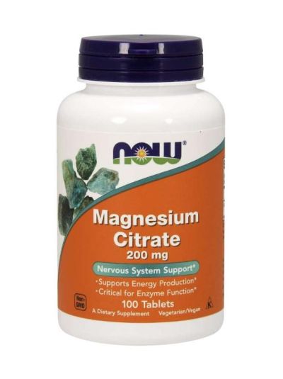 NOW FOODS MAGNESIUM CITRATE 200 MG 100 TABLETS