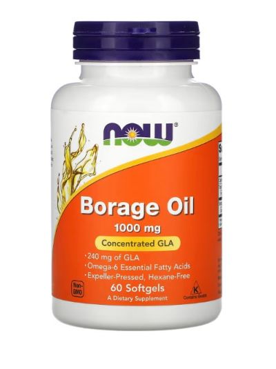 Now Foods, Borage Oil, Concentration GLA, 1,000mg, 60 Softgels