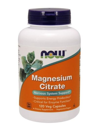 NOW FOODS MAGNESIUM CITRATE 120 VEGETARIAN CAPSULES