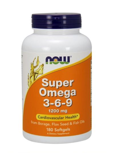 NOW FOODS SUPER OMEGA 3 - 6 - 9 1200 MG 180 Softgels