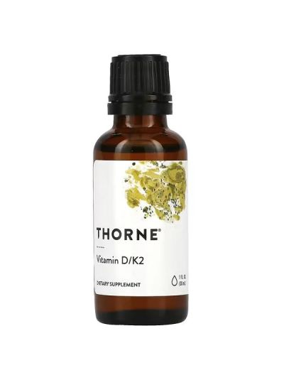 Thorne Research, Vitamin D + K2 Liquid, 30 ml