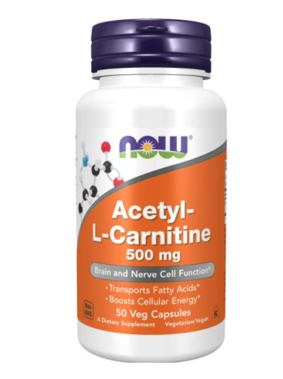 Now Foods Acetyl-L-Carnitine 500mg 50 Veg Capsules