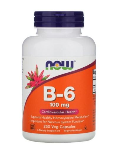 NOW FOODS VITAMIN B6 100 MG 250 VEG KAPSELN