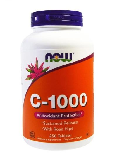 Now Foods C-1000 Slow Release, with Rose Hips 250 Tablets