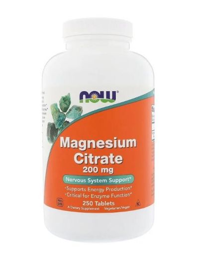 Now Foods Magnesium Citrate 200 mg 250 tablets