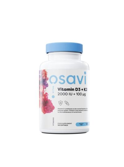 Osavi Vitamin D3 + K2 - 2000IU - 120 softgels