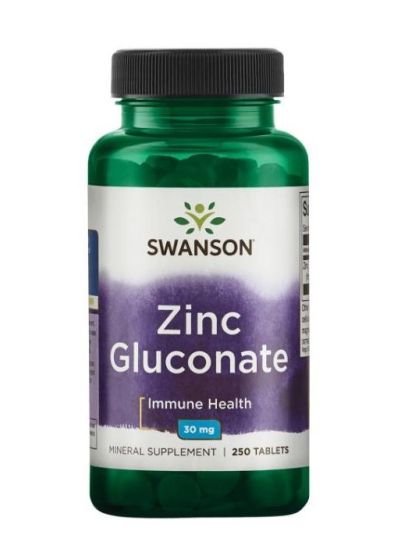 SWANSON ZINK GLUCONAT 30 MG 250 Tablets