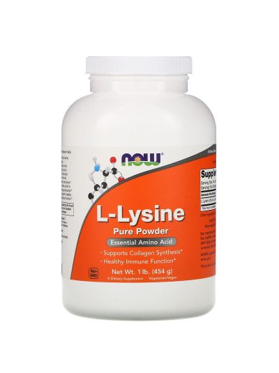 NOW FOODS, PURE L-LYSINE Powder, 454g