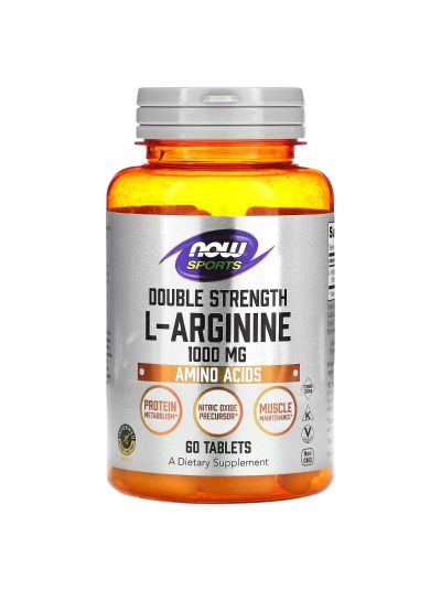NOW Foods, Double Strength L-Arginine, 1,000 mg, 60 Tablets