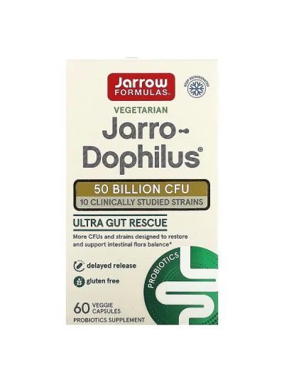 Jarrow Formulas Jarro-Dophilus Ultra, 50 Billion , 60 Delayed Release Veggie Caps
