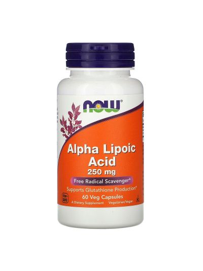 NOW Foods Alpha Lipoic Acid, 250 mg, 60 Veggie Caps