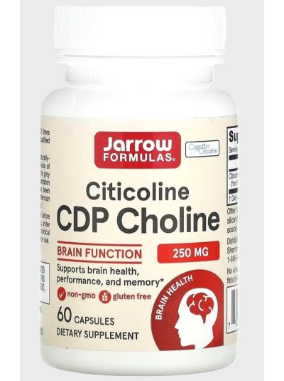 Jarrow Formulas Citicoline CDP Choline 250 mg 60 Capsules