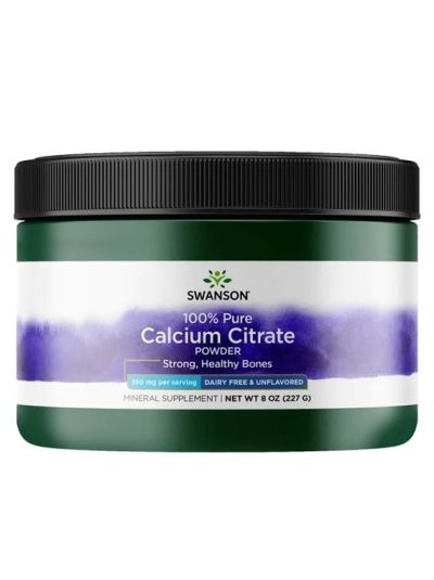 SWANSON 100% PURE CALCIUM CITRATE POWDER UNFLAVORED 227G