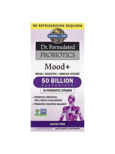 Garden of Life, Dr Formulated Probiotics, Mood+, 60 Vegetarian Capsules