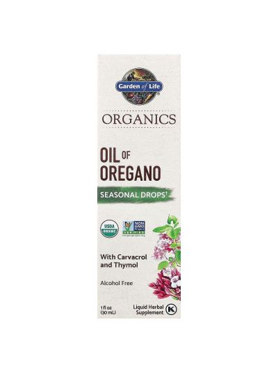 Garden of Life, Organics, Oil of Oregano, Seasonal Drops, Alcohol Free, 1 fl oz (30 ml)