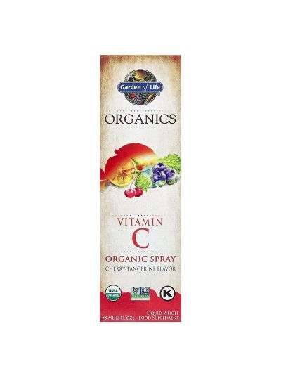 Garden of Life, Organics, Vitamin C Organic Spray, Cherry-Tangerine, 2 fl oz (58 ml)