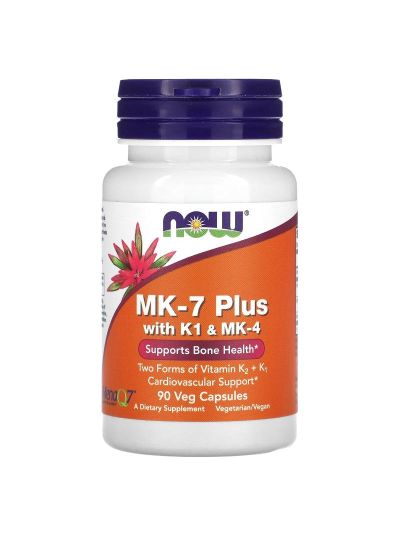 NOW Foods, MK-7 Plus mit K1 und MK-4, 90 pflanzliche Kapseln