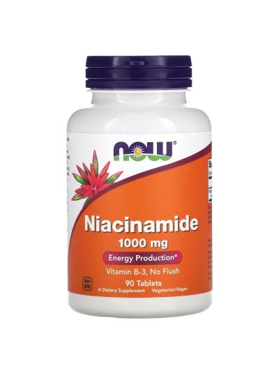 NOW Foods, Niacinamide, Niacinamid, 1.000 mg, 90 Tabletten
