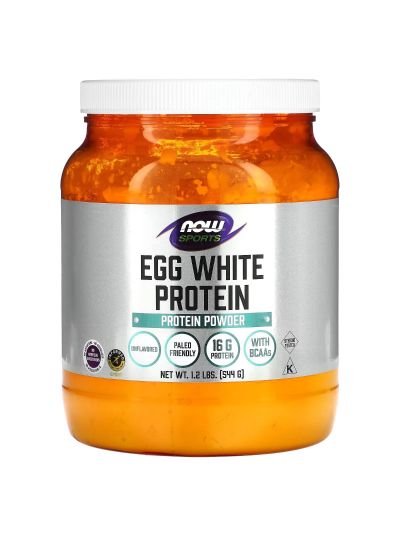 NOW Foods, Sports, Egg White Protein, Powder, Unflavored, (544 g)