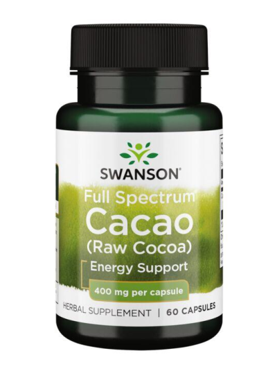 SWANSON PREMIUM - FULL SPECTRUM COCOA (RAW COCOA) 400MG, 60 CAPSULES