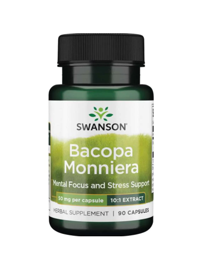 Swanson Bacopa Monniera 10:1 Extract 50 mg 90 Capsules
