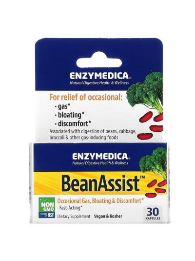 Enzymedica, BeanAssist, 30 Capsules