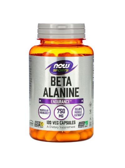 NOW FOODS SPORT, BETA ALANINE, ENDURANCE, 750 MG, 120 VEGETABLE CAPSULES
