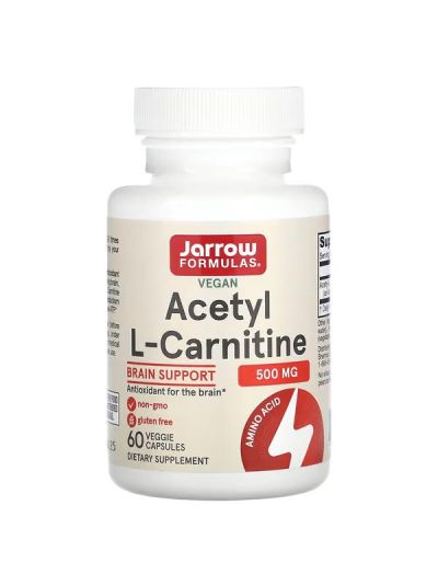 Jarrow Formulas Acetyl L-Carnitine, 500 mg, 60 Veggie Caps