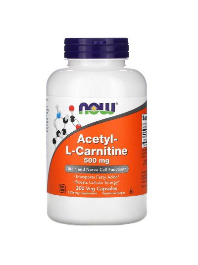 NOW FOODS ACETYL-L-CARNITIN 500MG 200 VEG Capsules
