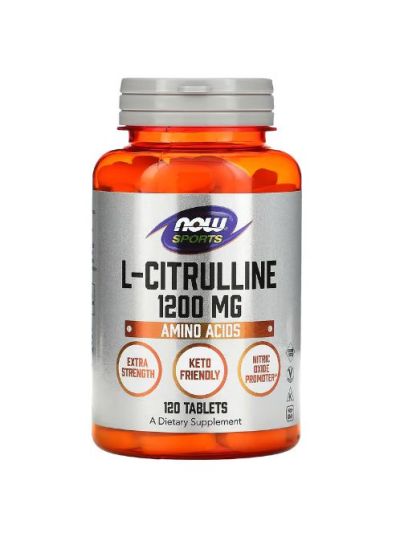 NOW FOODS SPORTS L-CITRULLINE, SPORT, L-CITRULLINE, 1,200 MG, 120 TABLETS