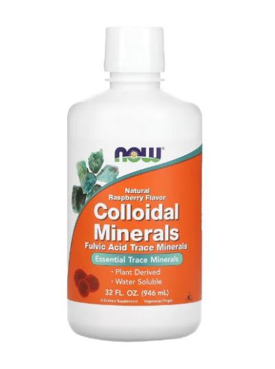NOW FOODS COLLOIDAL MINERALS, NATURAL RASPBERRY FLAVOR, 946 ML